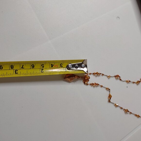 Cute 18 Inch Orange Glass Bead Necklace - Picture 11 of 13